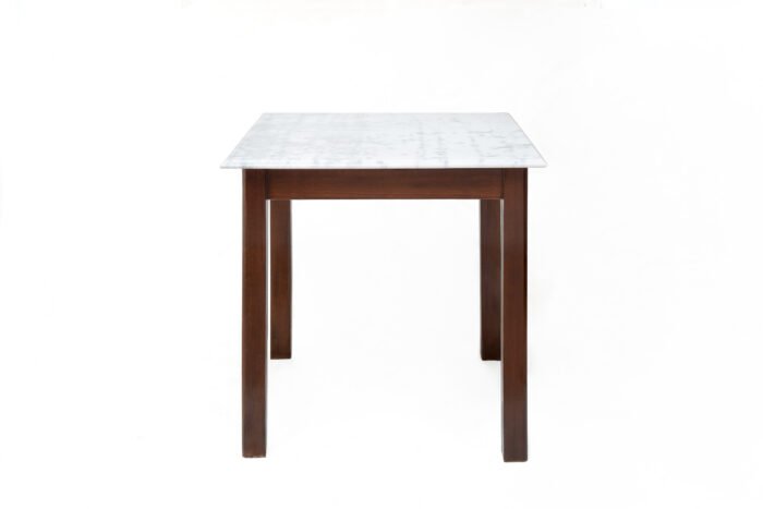 Παραδοσιακό ξύλινο τραπέζι καφενείου "Απλό Πόδι" με μάρμαρο