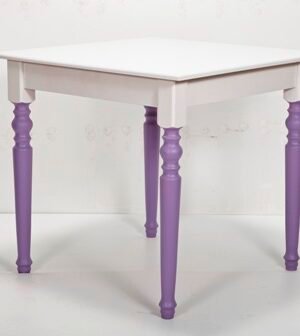 ΤΡΑΠΕΖΙ-ΠΟΔΙ-Νο-101-80Χ80-ΛΑΚΑ-ΔΙΧΡΩΜΟ.jpg Παραδοσιακό τραπέζι καφενείου ξύλινο Νο 101