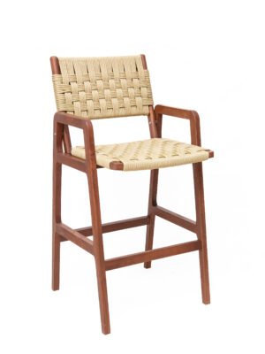 Ξύλινο Σκαμπό Πλεκτό "ΕΥΡΥΔΙΚΗ"