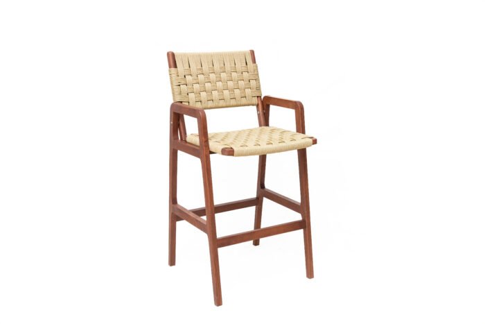 Ξύλινο Σκαμπό Πλεκτό "ΕΥΡΥΔΙΚΗ"